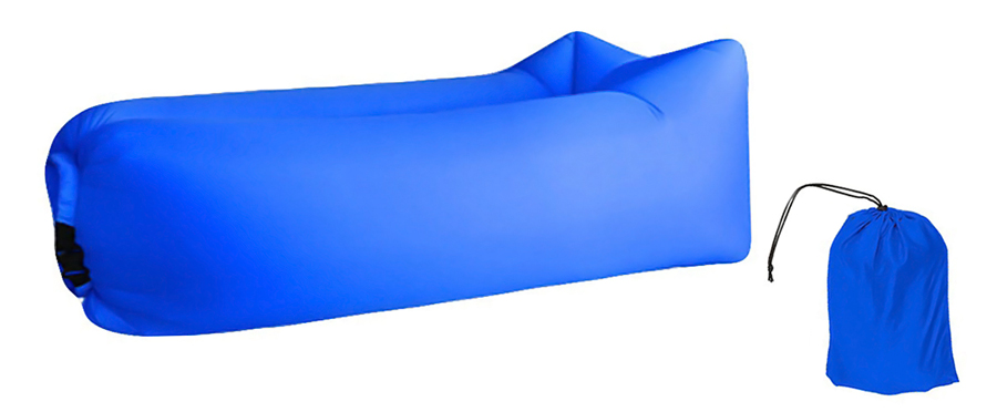 Φουσκωτό στρώμα lazy bag TMV-0028 με τσάντα μεταφοράς, 230x70cm, μπλε -κωδικός TMV-0028