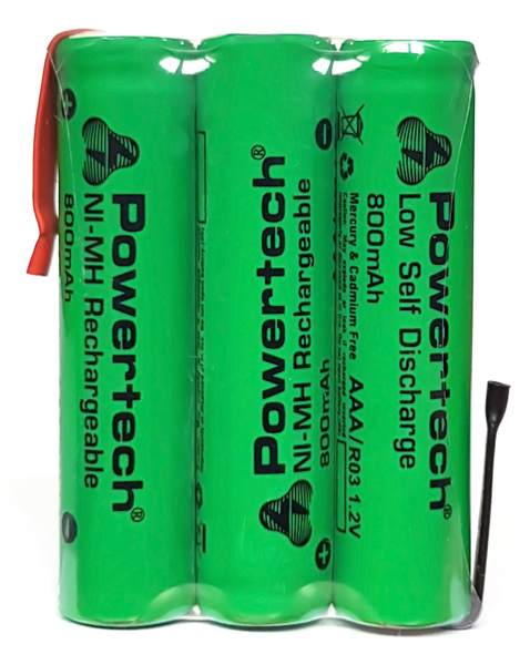 POWERTECH επαναφορτιζόμενη μπαταρία PT-790 800mAh, AAΑ HR03, 3τμχ -κωδικός PT-790