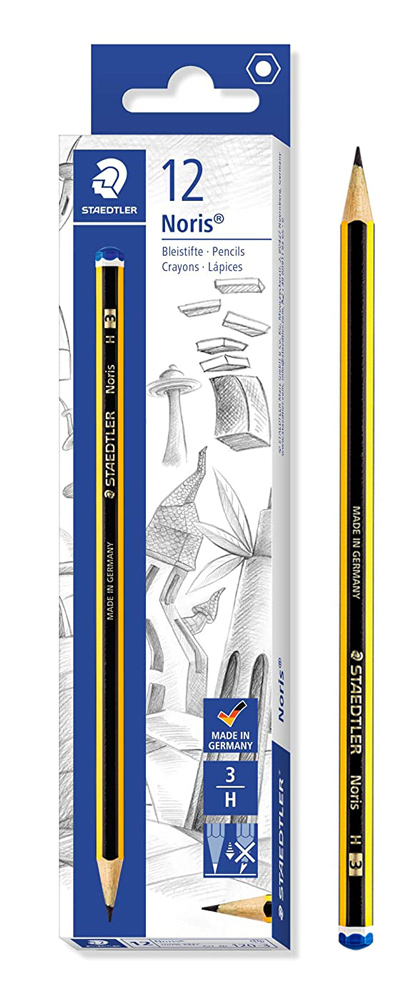 STAEDTLER ξύλινο μολύβι Noris 120-3, εξάγωνο, H3, 12τμχ -κωδικός 120-3
