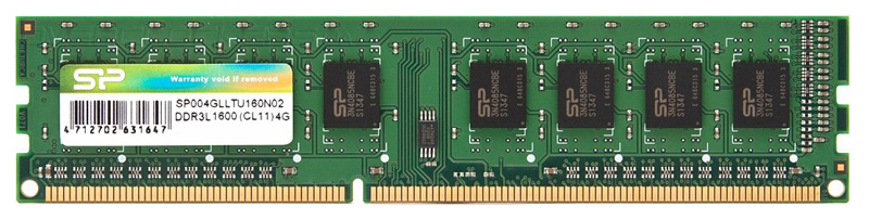 SILICON POWER μνήμη DDR3L UDIMM SP004GLLTU160N02, 4GB, 1600MHz, CL11 -κωδικός SP004GLLTU160N02