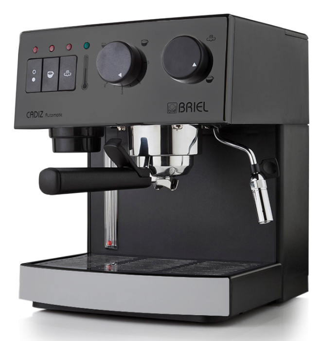 BRIEL μηχανή espresso ES62A, 19 bar, μαύρη -κωδικός BRL-ES62A-BK