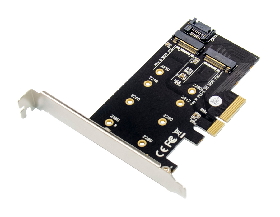 POWERTECH κάρτα επέκτασης 4x PCIe σε M.2 B & M NGFF/NVME ST59 -κωδικός ST59