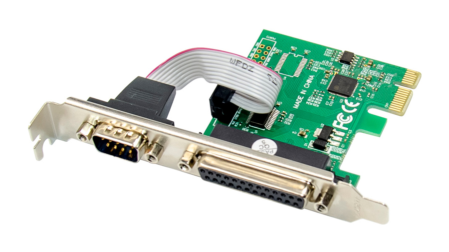 POWERTECH κάρτα επέκτασης PCIe σε serial + parallel ST329, AS99100 -κωδικός ST329