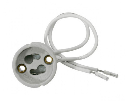 ADELEQ ντουί λάμπας GU10 με καλώδιο 16-73, 15cm, 230V, κεραμικό, λευκό -κωδικός 16-73
