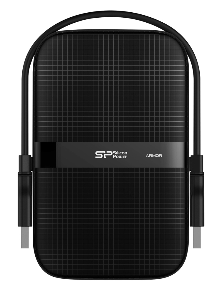 SILICON POWER εξωτερικός HDD Armor A60, 1TB, USB 3.2, μαύρος -κωδικός SP010TBPHDA60S3A