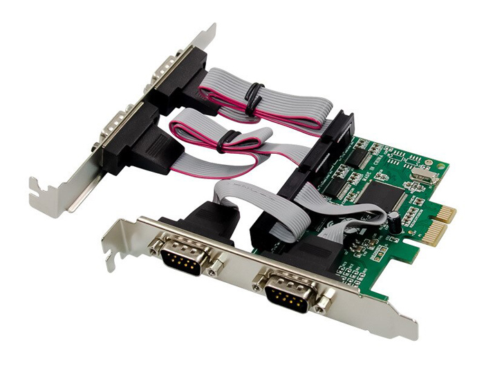 POWERTECH κάρτα επέκτασης PCIe σε 4x RS232 ST310, CH384L -κωδικός ST310