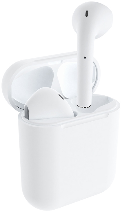 CELEBRAT earphones με θήκη φόρτισης W10, True Wireless, 30/300mAh, λευκά -κωδικός TWS-W10-WH
