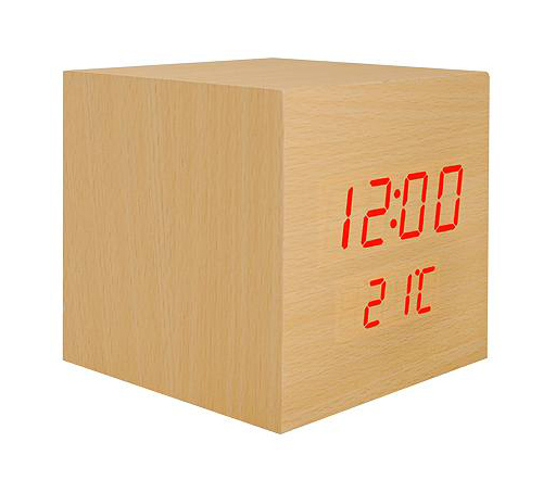 LTC ψηφιακό ρολόι LXLTC05 με ξυπνητήρι & θερμόμετρο, επιτραπέζιο, καφέ -κωδικός LXLTC05