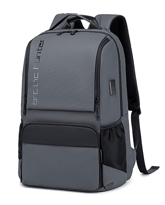 ARCTIC HUNTER τσάντα πλάτης B00532 με θήκη laptop 15.6", USB, 28L, γκρι -κωδικός B00532-GY