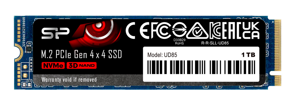SILICON POWER SSD PCIe Gen4x4 M.2 2280 UD85, 1TB, 3.600-2.800MB/s -κωδικός SP01KGBP44UD8505