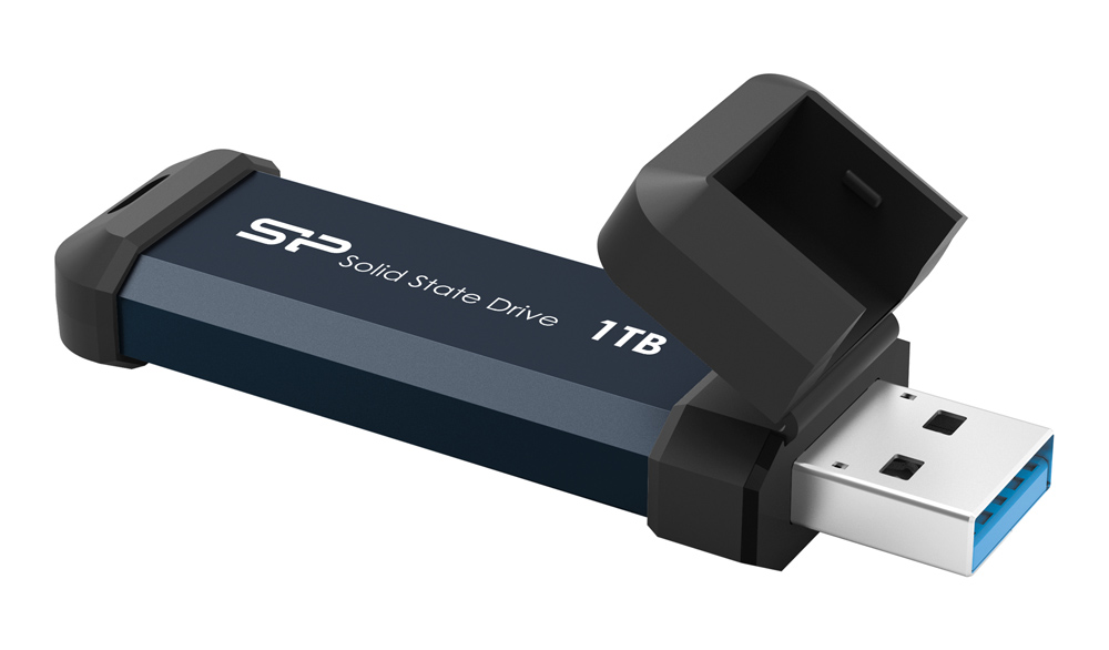 SILICON POWER εξωτερικός SSD MS60, 1TB, USB 3.2, 600-500MBps, μπλε -κωδικός SP001TBUF3S60V1B