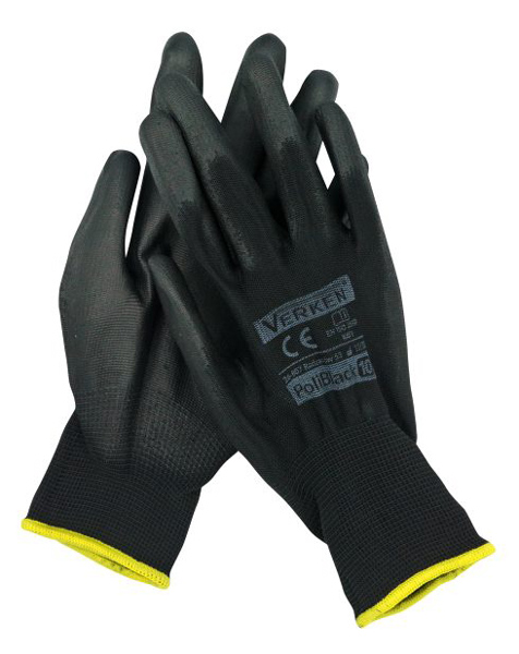 MOJE AUTO γάντια εργασίας 96-026, one size, μαύρο -κωδικός 96-026
