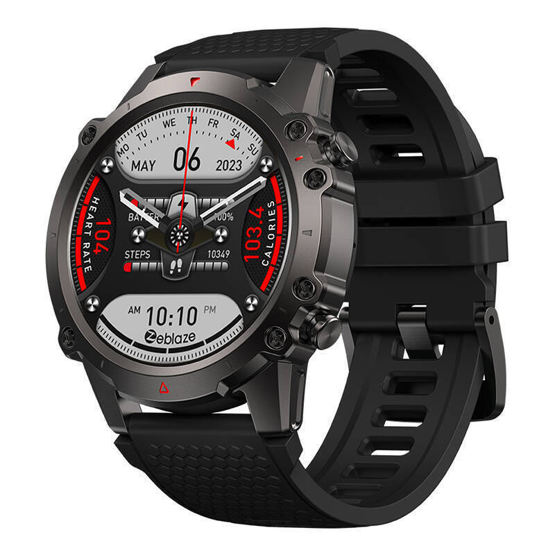 ZEBLAZE smartwatch Vibe 7 Lite, heart rate, 1.47" IPS, 3ATM/IP69K, μαύρο -κωδικός VIBE7LITE-BK