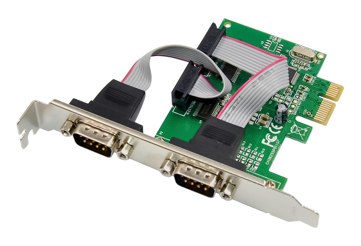 POWERTECH κάρτα επέκτασης PCIe σε 2x RS232 ST37, 115.2Kbps -κωδικός ST37