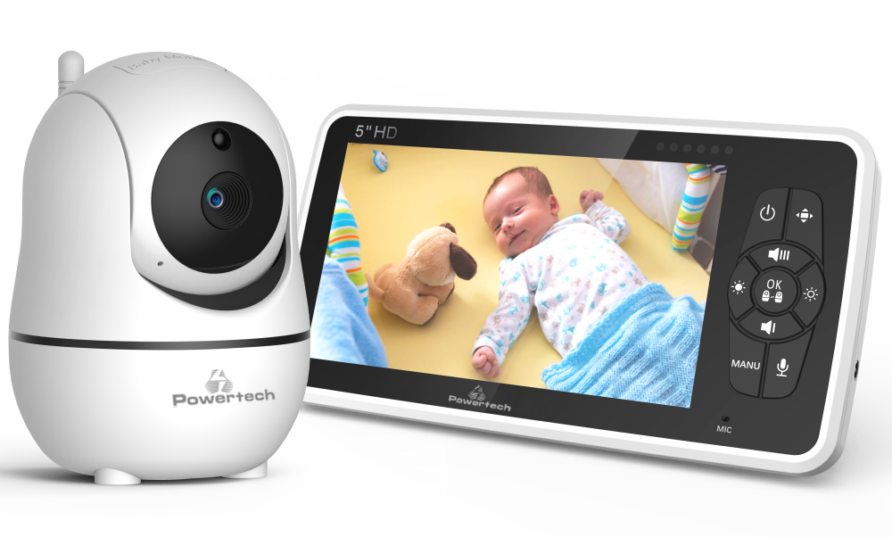 POWERTECH ενδοεπικοινωνία μωρού PT-1188 με κάμερα & οθόνη, 720p, PTZ -κωδικός PT-1188