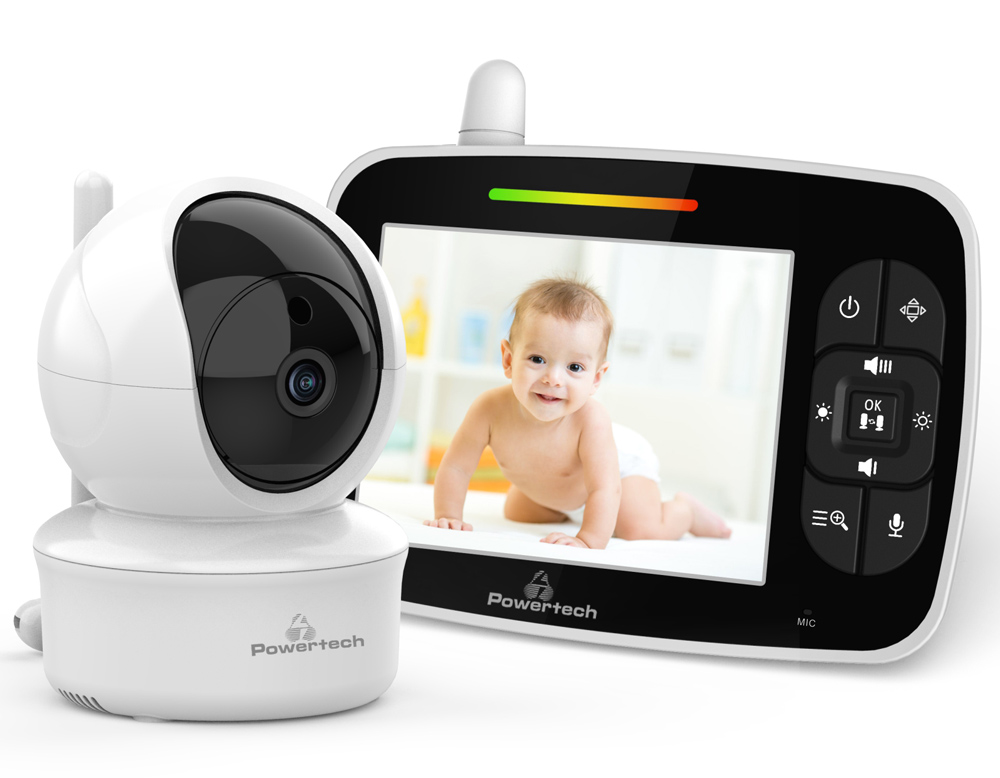 POWERTECH ενδοεπικοινωνία μωρού PT-1187 με κάμερα & οθόνη, 480p, PTZ -κωδικός PT-1187