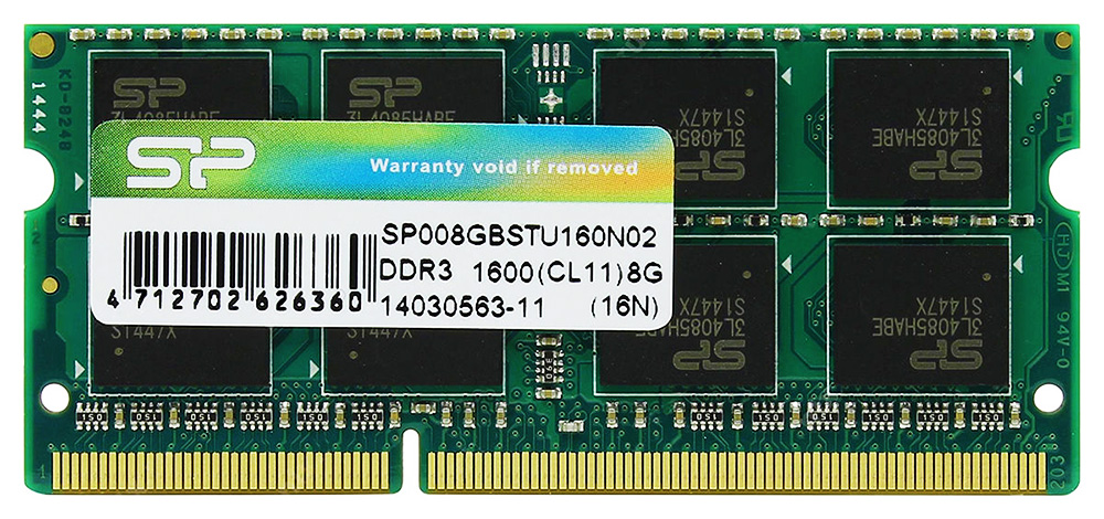 SILICON POWER Μνήμη RAM DDR3 SODimm, 8GB, 1600MHz, CL11 -κωδικός SP008GBSTU160N02