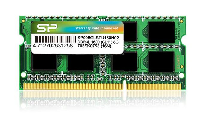 SILICON POWER Μνήμη 8GB DDR3L SODimm, PC3L 12800, 1600MHz, CL11, 1.35v -κωδικός SP008GLSTU160N02