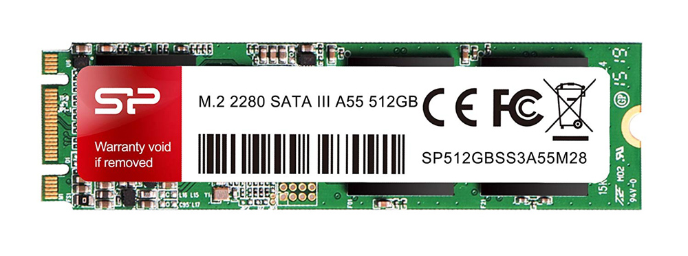 SILICON POWER SSD A55, 512GB, M.2 2280, SATA III, 560-530MB/s -κωδικός SP512GBSS3A55M28