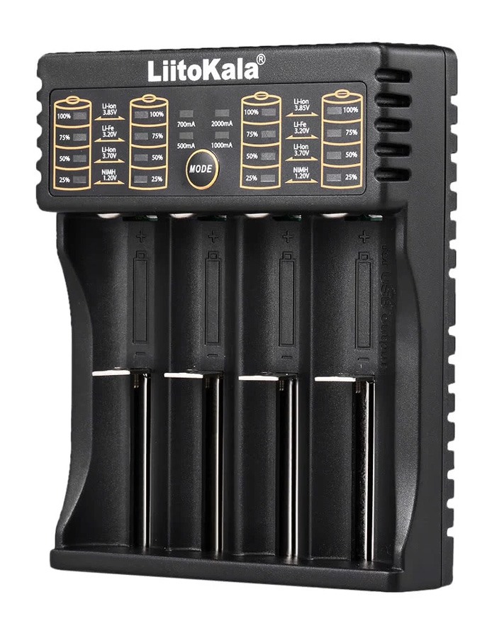 LIITOKALA φορτιστής LII-402 για μπαταρίες NiMH/CD, Li-Ion, IMR, 4 slots -κωδικός LII-402