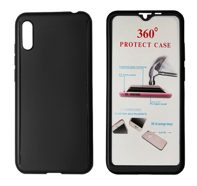 POWERTECH Θήκη Body 360° Tempered Glass, Huawei Y5 2019/Honor 8S, μαύρη