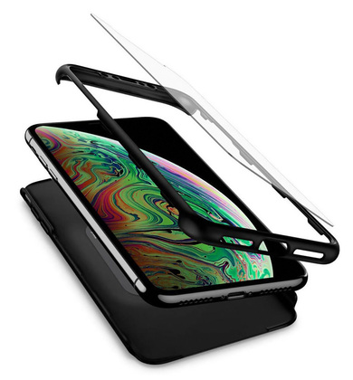 POWERTECH Θήκη Body 360° με Tempered Glass για iPhone 11 Pro, κόκκινη