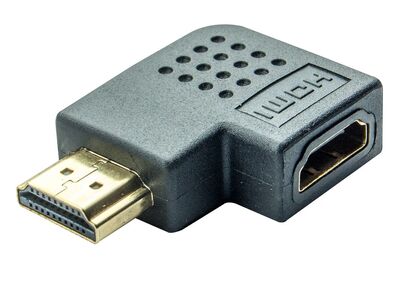 POWERTECH αντάπτορας HDMI CAB-H037, γωνιακός, 90° right, μαύρος