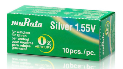 MURATA μπαταρία Silver Oxide για ρολόγια SR927, 1.55V, No395/399, 10τμχ