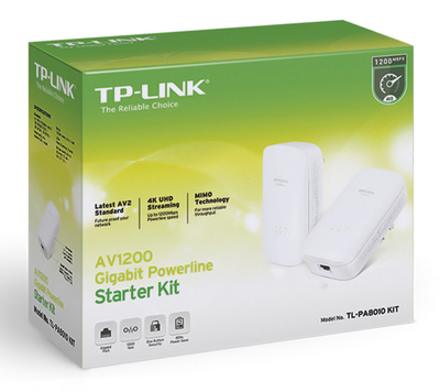 TP-LINK Powerline Starter Kit TL-PA8010, AV1200 Gigabit, Ver. 1.0 TP-LINK Powerline Starter Kit TL-PA8010, AV1200 Gigabit, Ver. 1.0