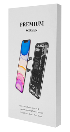 TW INCELL LCD ILCD-015 για iPhone Χ, camera-sensor ring, earmesh, μαύρη