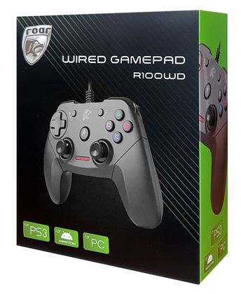 ROAR ενσύρματο gamepad R100WD, με vibration, PC, PS3 & Android TV box