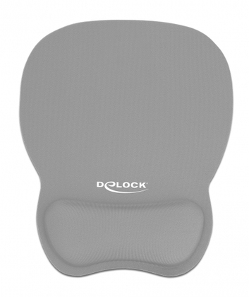 DELOCK Mousepad 12698 με στήριγμα καρπού, 245x206 mm, γκρι