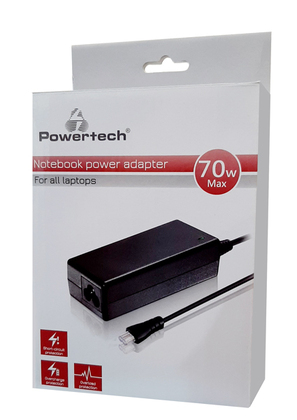 POWERTECH Φορτιστής laptop PT-854, Universal, 70W, χωρίς βύσματα, 1.5m