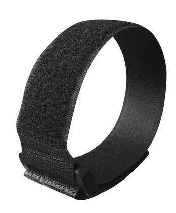 POWERTECH ιμάντας τύπου velcro TIES-025, 30x2cm, μαύρος, 10τμχ