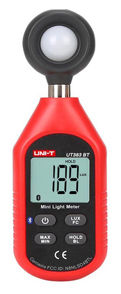 UNI-T φωτόμετρο UT383BT με εύρος μέτρησης έως 199900 Lux, Bluetooth