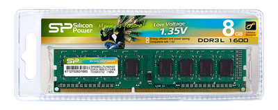 SILICON POWER μνήμη DDR3L UDIMM SP008GLLTU160N02, 8GB, 1600MHz, CL11