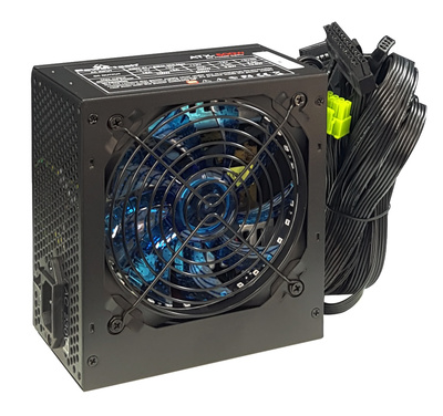 POWERTECH Gaming case PT-848, tempered glass, 80mm fan, PSU 500W PT-864