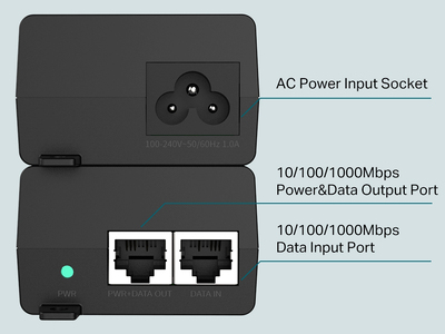 TP-LINK Gibagit PoE+ Injector TL-POE160S, 802.3af/at