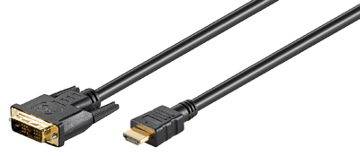 GOOBAY καλώδιο DVI-D σε HDMI 51586, 10m, μαύρο