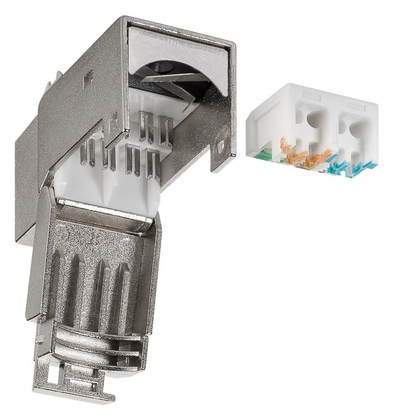 GOOBAY Keystone module RJ45 CAT 6A 90863, STP, 250 MHz, ασημί