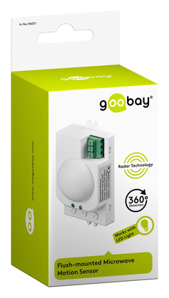 GOOBAY Microwave ανιχνευτής κίνησης 96011, εσωτ. χρήση, 360° 8m, λευκό