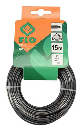 FLO μεσινέζα Trygon 89470, 2.4mm x 15m, γκρι