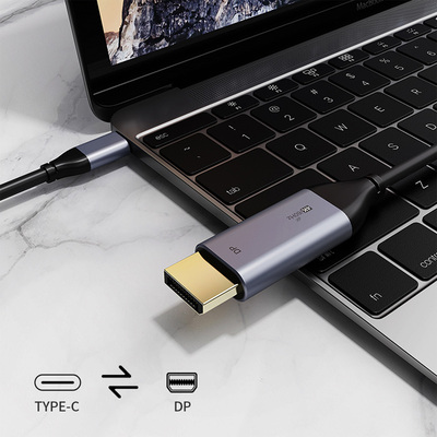 CABLETIME καλώδιο USB-C σε DisplayPort CT-CMDP2, 4K/60Hz, 1.8m, μαύρο