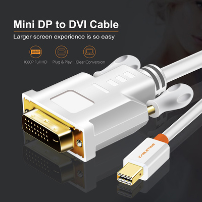 CABLETIME καλώδιο Mini DisplayPort σε DVI CT-04G, 1080p, 1.8m, λευκό