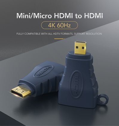 CABLETIME αντάπτορας micro HDMI σε HDMI HA16R, 4K/60Hz, μπλε