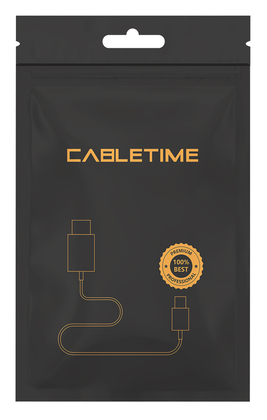 CABLETIME αντάπτορας δικτύου CT-CML100, USB-C, 100Mbps Ethernet, γκρι