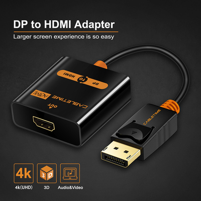 CABLETIME αντάπτορας DisplayPort σε HDMI CT-01G, Active, 4K/30Hz, μαύρος