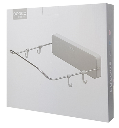 ECOCO βάση τοίχου για κουζίνα-μπάνιο E1717, 24x24x7cm, γκρι