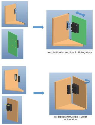 KERONG ηλεκτροπύρος KR-S61A, με RFID reader, κρυφός, μαύρος