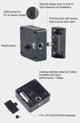 KERONG ηλεκτροπύρος KR-S61F, με RFID reader, μαύρος